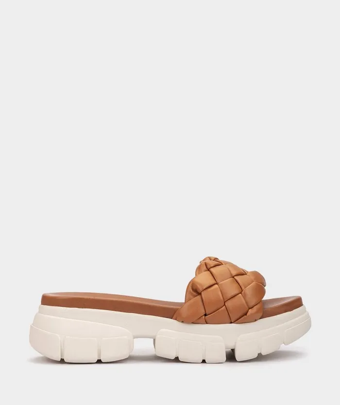 Pedro Miralles Flat Sandals FOGGIA Trenza Cuero 8211 Woman