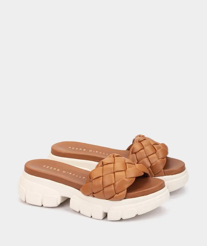 Pedro Miralles Flat Sandals FOGGIA Trenza Cuero 8211 Woman Pedro Miralles Flat Sandals FOGGIA Trenza Cuero 8211 Woman