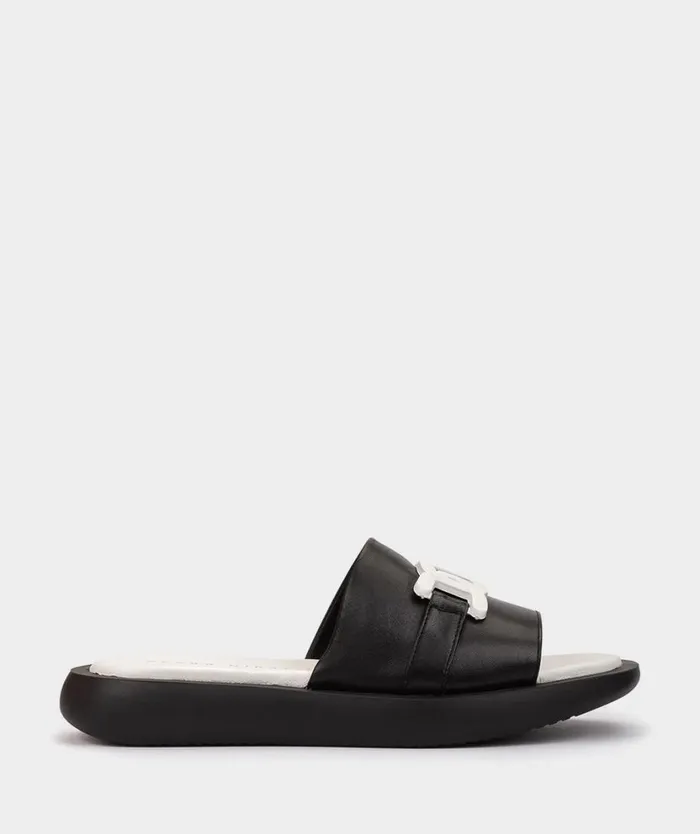 Pedro Miralles Flat Sandals HAYS Venecia Negro 8211 Woman