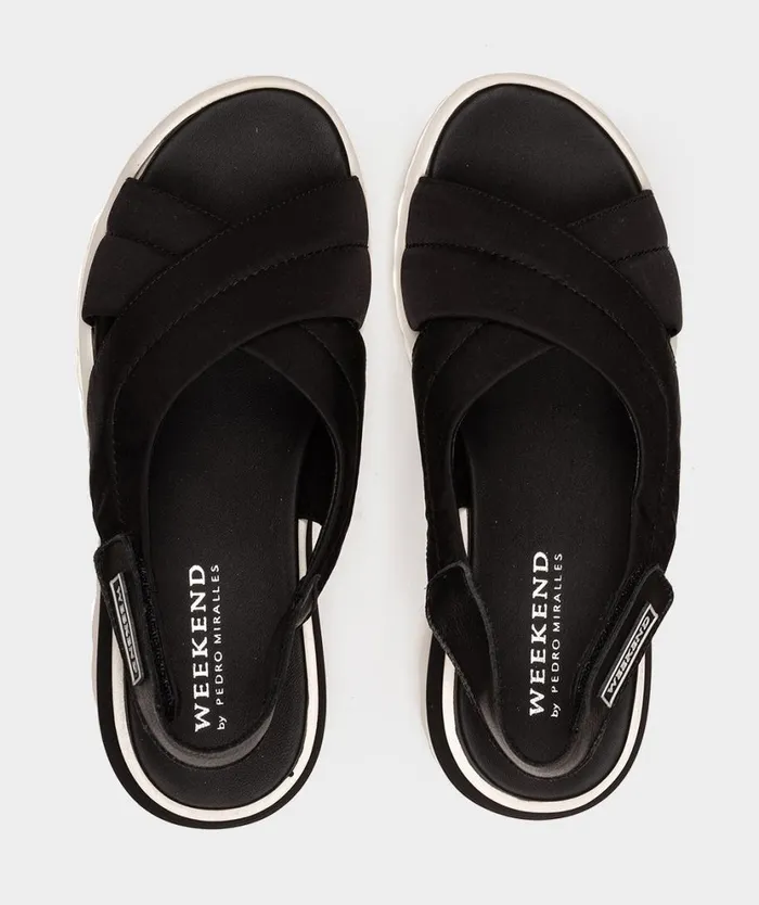 Pedro Miralles Flat Sandals JENA Camping Negro 8211 Woman Pedro Miralles Flat Sandals JENA Camping Negro 8211 Woman