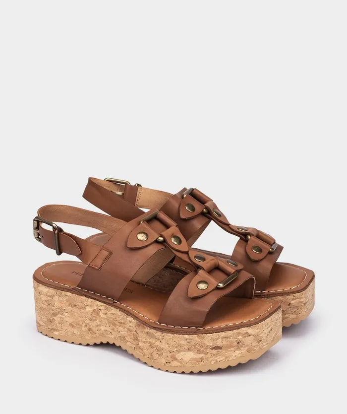 Pedro Miralles Flat Sandals LIMA Vitello Tabaco 8211 Woman Pedro Miralles Flat Sandals LIMA Vitello Tabaco 8211 Woman