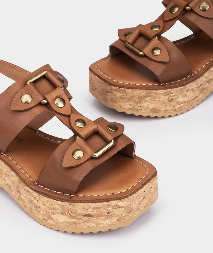 Pedro Miralles Flat Sandals LIMA Vitello Tabaco 8211 Woman Pedro Miralles Flat Sandals LIMA Vitello Tabaco 8211 Woman