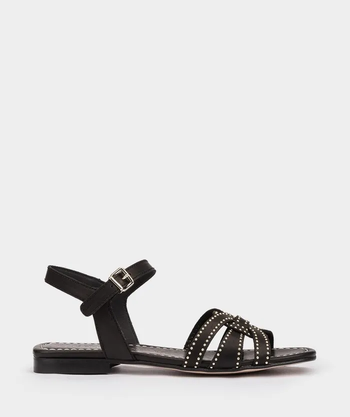 Pedro Miralles Flat Sandals LIRIA Alfa Negro 8211 Woman