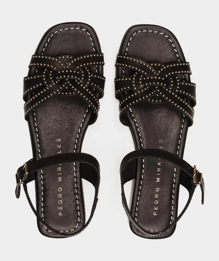 Pedro Miralles Flat Sandals LIRIA Alfa Negro 8211 Woman Pedro Miralles Flat Sandals LIRIA Alfa Negro 8211 Woman