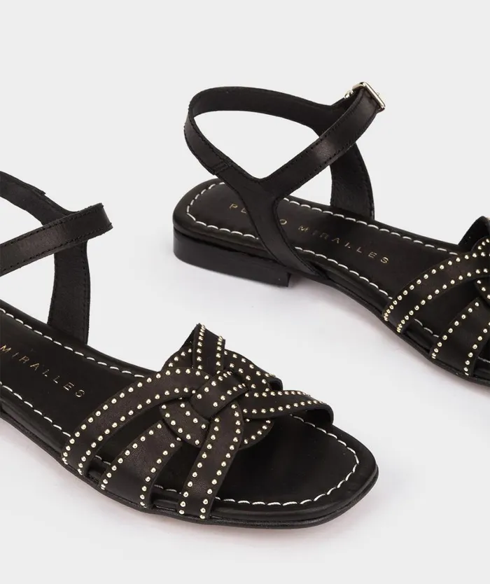 Pedro Miralles Flat Sandals LIRIA Alfa Negro 8211 Woman Pedro Miralles Flat Sandals LIRIA Alfa Negro 8211 Woman