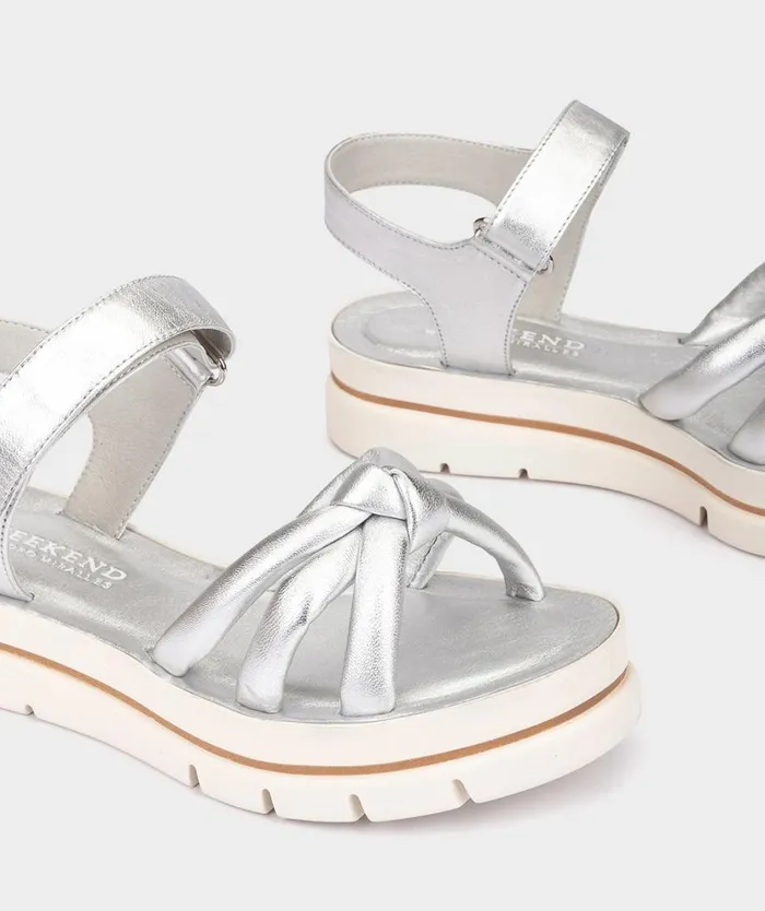 Pedro Miralles Flat Sandals MLAGA Cloud Metal Plata 8211 Woman Pedro Miralles Flat Sandals MLAGA Cloud Metal Plata 8211 Woman