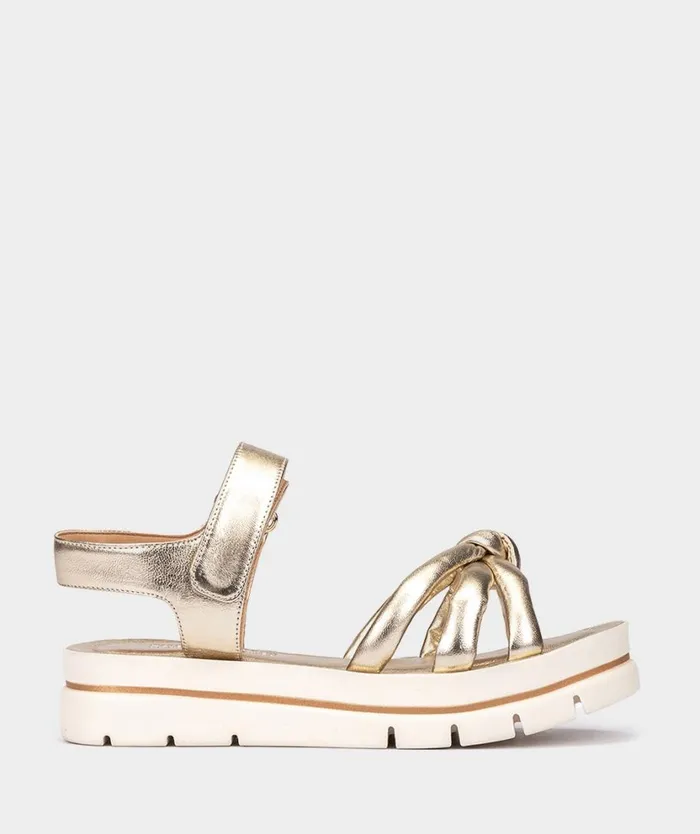 Pedro Miralles Flat Sandals MLAGA Cloud Metal Platino 8211 Woman