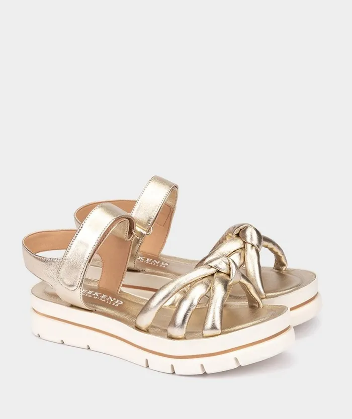 Pedro Miralles Flat Sandals MLAGA Cloud Metal Platino 8211 Woman Pedro Miralles Flat Sandals MLAGA Cloud Metal Platino 8211 Woman