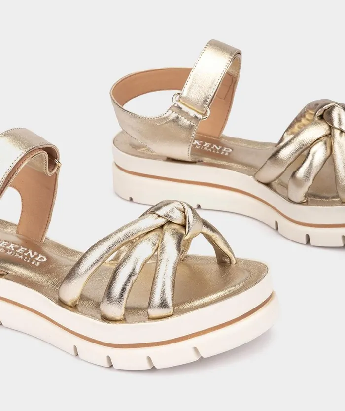 Pedro Miralles Flat Sandals MLAGA Cloud Metal Platino 8211 Woman Pedro Miralles Flat Sandals MLAGA Cloud Metal Platino 8211 Woman