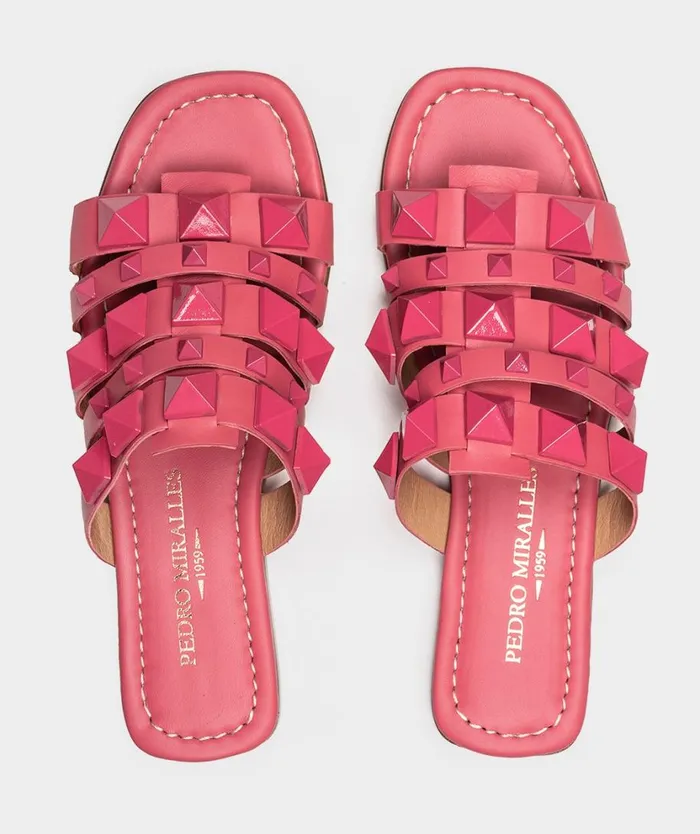Pedro Miralles Flat Sandals MADISON Natur Fragola 8211 Woman Pedro Miralles Flat Sandals MADISON Natur Fragola 8211 Woman