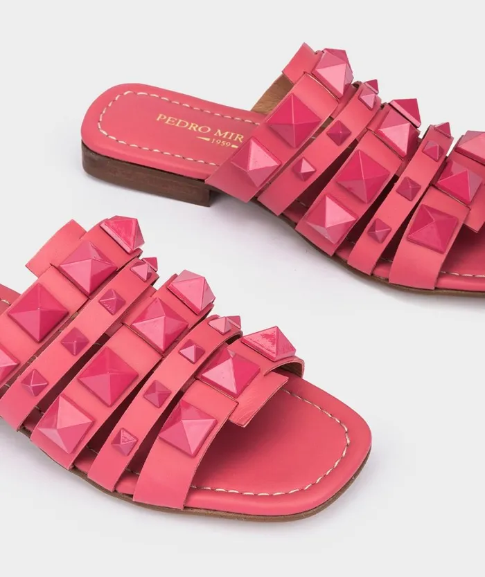 Pedro Miralles Flat Sandals MADISON Natur Fragola 8211 Woman Pedro Miralles Flat Sandals MADISON Natur Fragola 8211 Woman