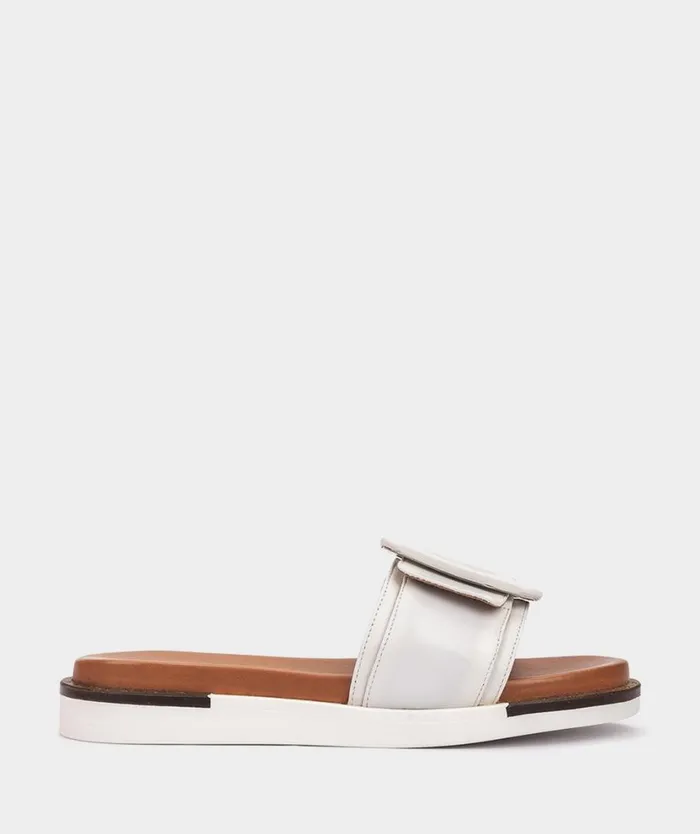 Pedro Miralles Flat Sandals MARSALA Venecia Blanco 8211 Woman
