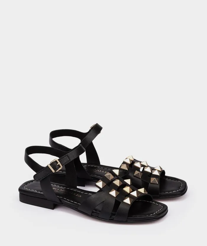 Pedro Miralles Flat Sandals MISURI Vitello Negro 8211 Woman Pedro Miralles Flat Sandals MISURI Vitello Negro 8211 Woman