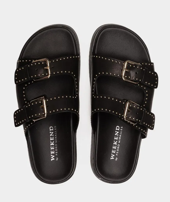 Pedro Miralles Flat Sandals MUCHAMIEL Alfa Negro 8211 Woman Pedro Miralles Flat Sandals MUCHAMIEL Alfa Negro 8211 Woman