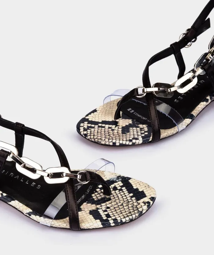Pedro Miralles Flat Sandals OLEGGIO Kaiser Negro 8211 Woman Pedro Miralles Flat Sandals OLEGGIO Kaiser Negro 8211 Woman