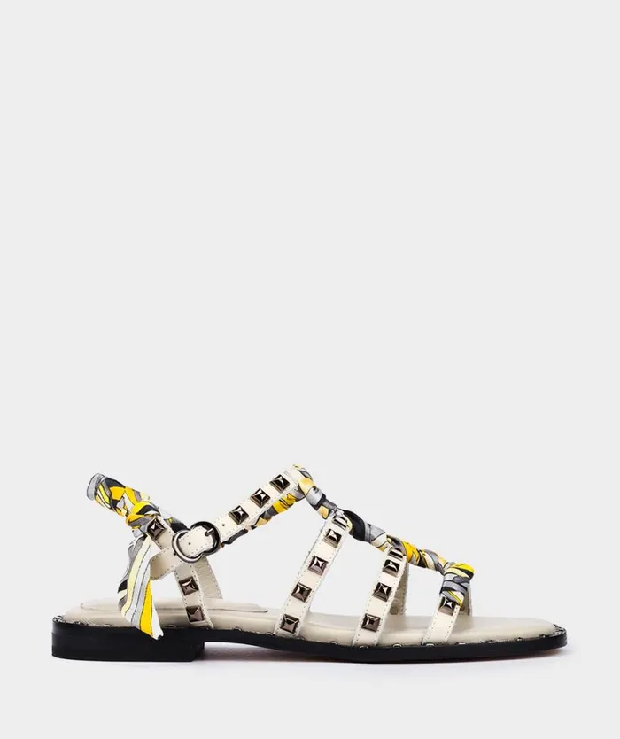 Pedro Miralles Flat Sandals ROMA Nature Blanco 8211 Woman
