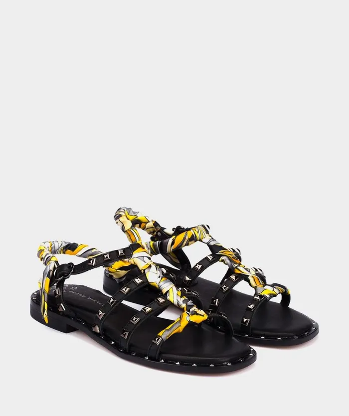 Pedro Miralles Flat Sandals ROMA Nature Negro 8211 Woman Pedro Miralles Flat Sandals ROMA Nature Negro 8211 Woman