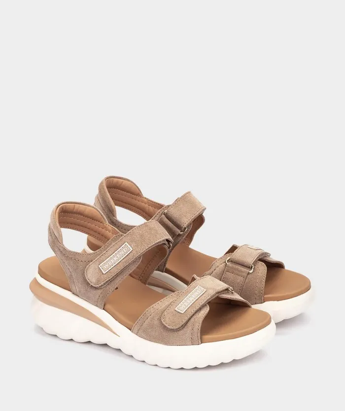 Pedro Miralles Flat Sandals SALOU Baby Silk Noisette 8211 Woman Pedro Miralles Flat Sandals SALOU Baby Silk Noisette 8211 Woman
