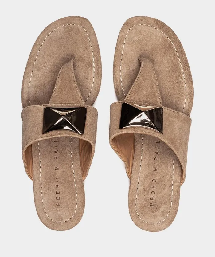 Pedro Miralles Flat Sandals TEIDE Velour Bambi 8211 Woman Pedro Miralles Flat Sandals TEIDE Velour Bambi 8211 Woman