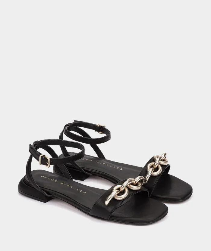 Pedro Miralles Flat Sandals TOCHI Alfa Negro 8211 Woman Pedro Miralles Flat Sandals TOCHI Alfa Negro 8211 Woman
