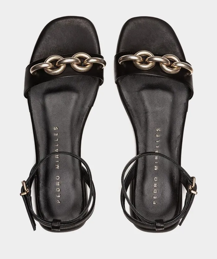 Pedro Miralles Flat Sandals TOCHI Alfa Negro 8211 Woman Pedro Miralles Flat Sandals TOCHI Alfa Negro 8211 Woman