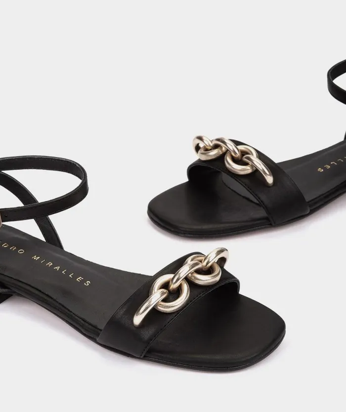Pedro Miralles Flat Sandals TOCHI Alfa Negro 8211 Woman Pedro Miralles Flat Sandals TOCHI Alfa Negro 8211 Woman