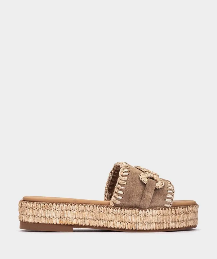Pedro Miralles Flat Sandals VERACRUZ Velour Bambi 8211 Woman