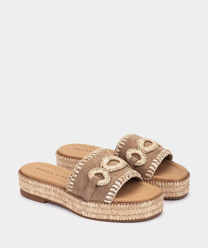 Pedro Miralles Flat Sandals VERACRUZ Velour Bambi 8211 Woman Pedro Miralles Flat Sandals VERACRUZ Velour Bambi 8211 Woman