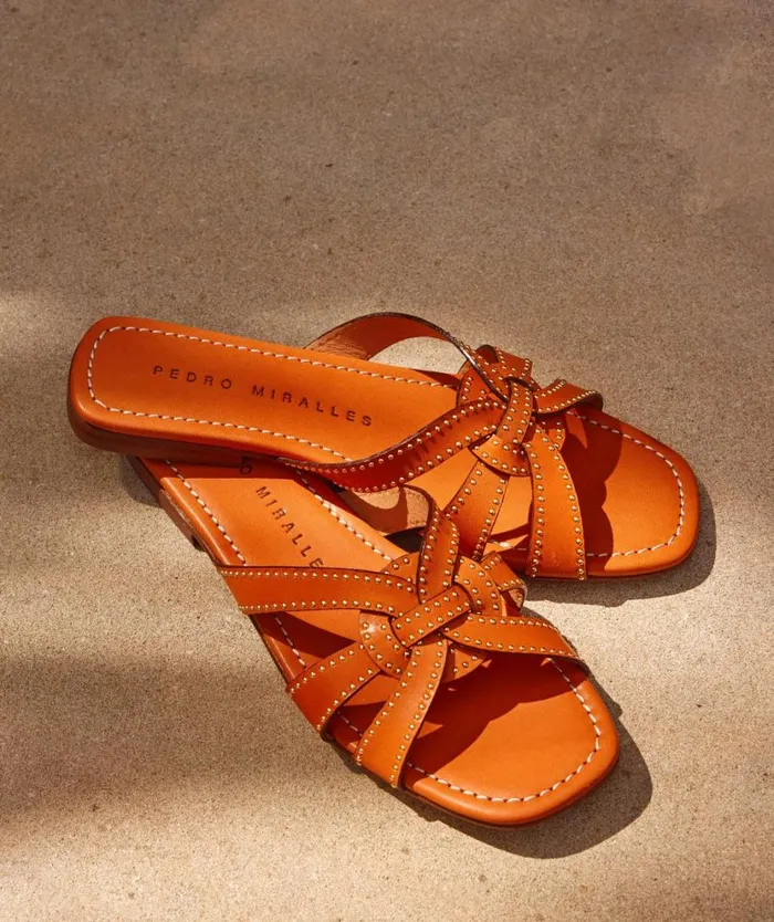 Pedro Miralles Flat Sandals VILLAJOYOSA Alfa Orange 8211 Woman