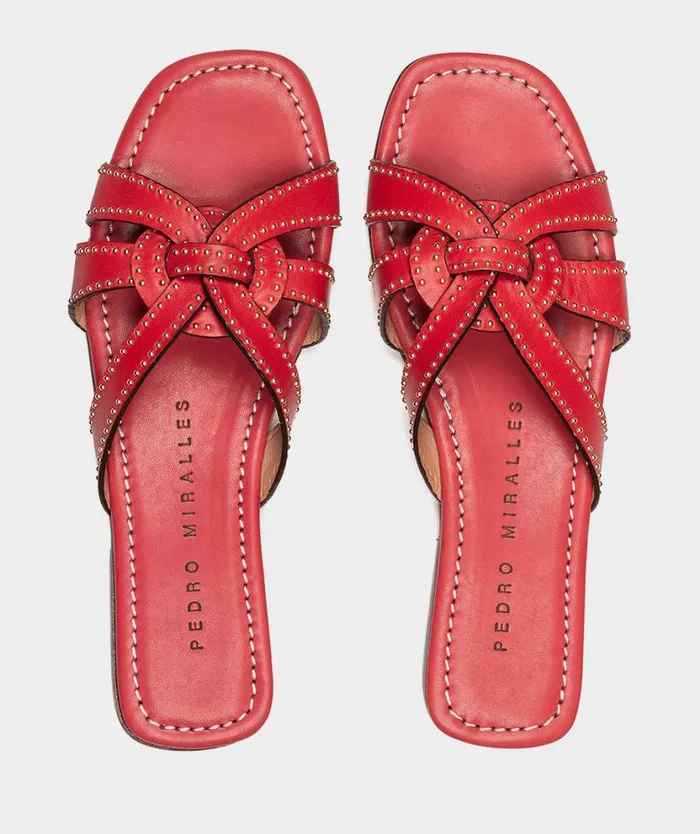 Pedro Miralles Flat Sandals VILLAJOYOSA Alfa Rojo 8211 Woman Pedro Miralles Flat Sandals VILLAJOYOSA Alfa Rojo 8211 Woman