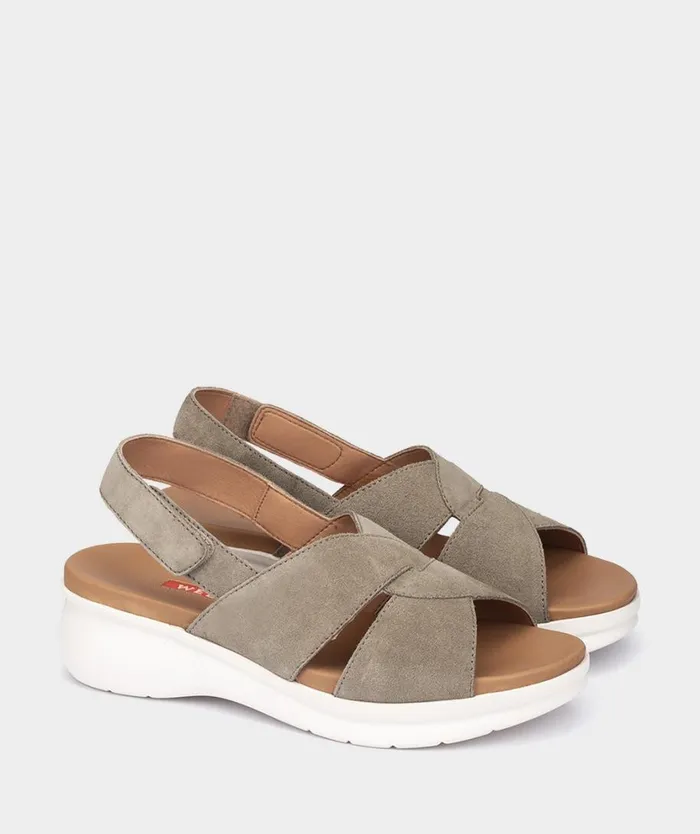 Pedro Miralles Flat Sandals ZAMORA Velour Salvia 8211 Woman Pedro Miralles Flat Sandals ZAMORA Velour Salvia 8211 Woman