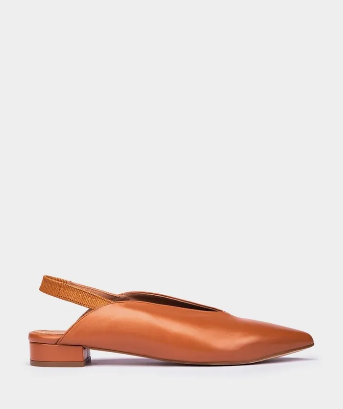 Pedro Miralles Flat Shoes CANNES Chiffon Cuoio 8211 Woman