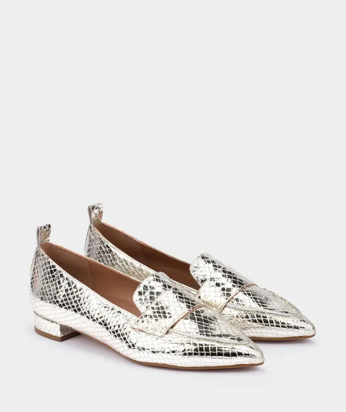 Pedro Miralles Flat Shoes CLUSAZ Viper Metal Platino 8211 Woman Pedro Miralles Flat Shoes CLUSAZ Viper Metal Platino 8211 Woman