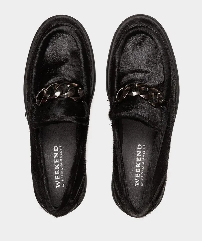 Pedro Miralles Flat Shoes LETONIA Pony Negro 8211 Woman Pedro Miralles Flat Shoes LETONIA Pony Negro 8211 Woman