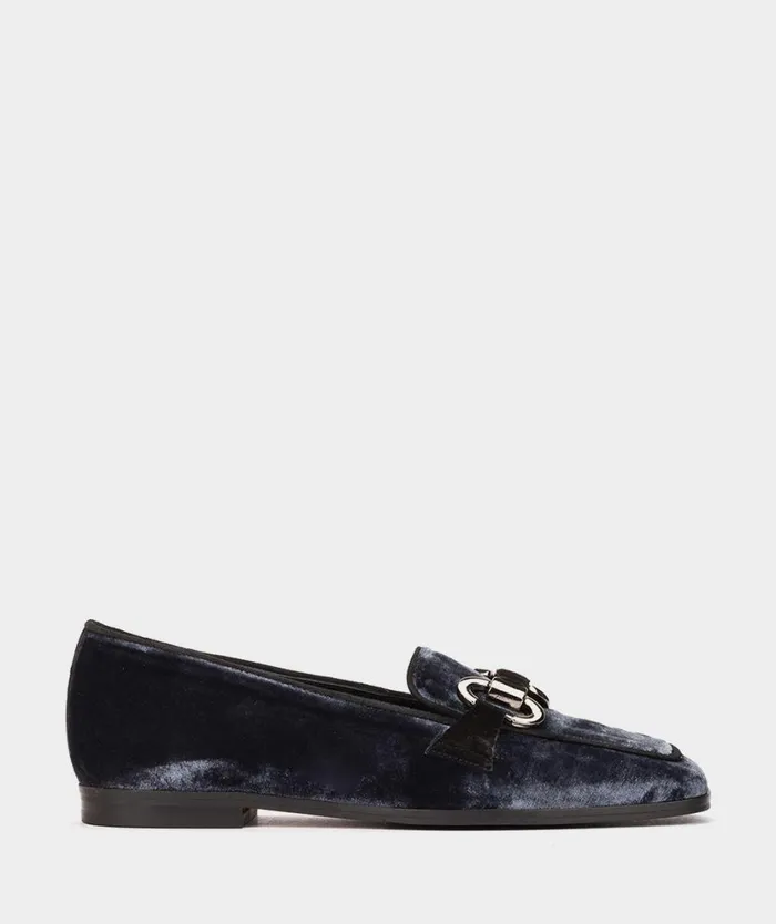 Pedro Miralles Flat Shoes OBAN Velvet Marino 8211 Woman