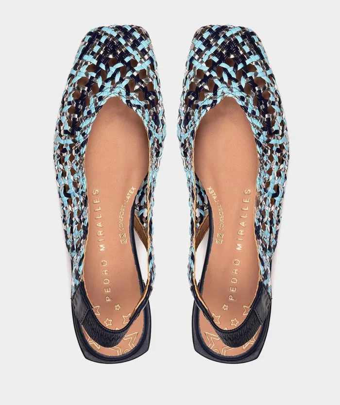 Pedro Miralles Flat Shoes OLIMPIA Trenza Multi Azules 8211 Woman Pedro Miralles Flat Shoes OLIMPIA Trenza Multi Azules 8211 Woman