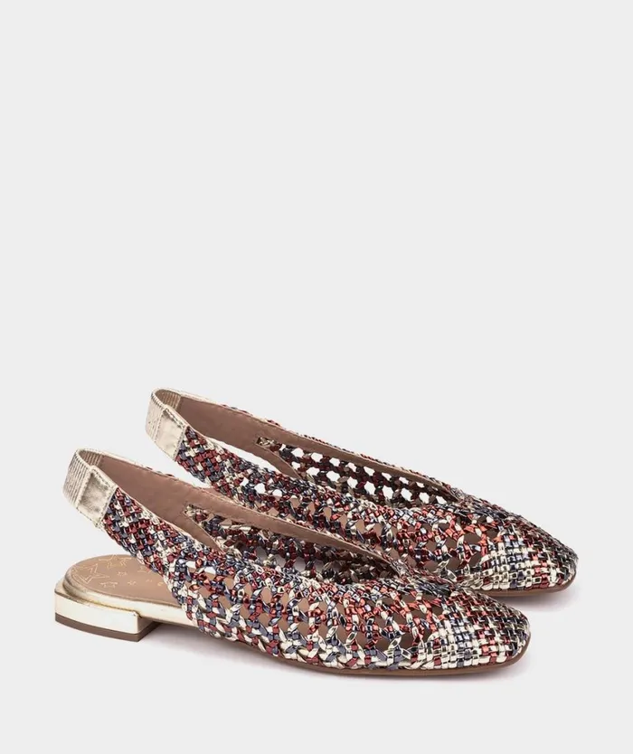 Pedro Miralles Flat Shoes OLIMPIA Trenza Multi RojoAzul 8211 Woman Pedro Miralles Flat Shoes OLIMPIA Trenza Multi RojoAzul 8211 Woman