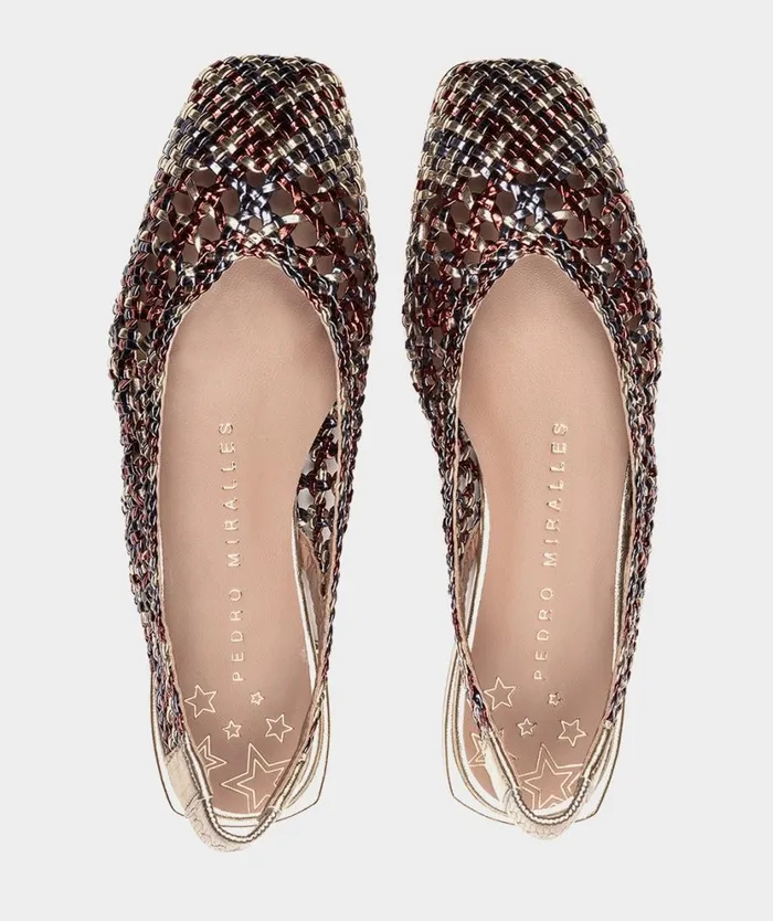 Pedro Miralles Flat Shoes OLIMPIA Trenza Multi RojoAzul 8211 Woman Pedro Miralles Flat Shoes OLIMPIA Trenza Multi RojoAzul 8211 Woman