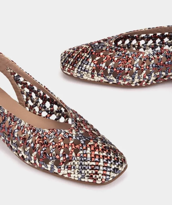 Pedro Miralles Flat Shoes OLIMPIA Trenza Multi RojoAzul 8211 Woman Pedro Miralles Flat Shoes OLIMPIA Trenza Multi RojoAzul 8211 Woman