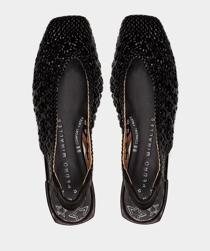 Pedro Miralles Flat Shoes OLIMPIA Trenza Negro 8211 Woman Pedro Miralles Flat Shoes OLIMPIA Trenza Negro 8211 Woman