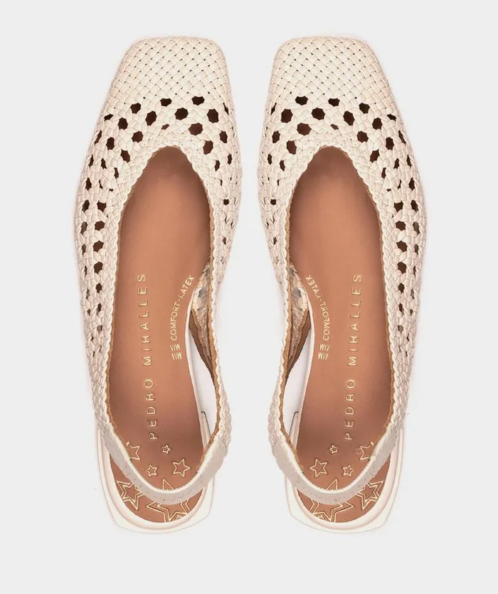 Pedro Miralles Flat Shoes OLIMPIA Trenza Off 8211 Woman Pedro Miralles Flat Shoes OLIMPIA Trenza Off 8211 Woman