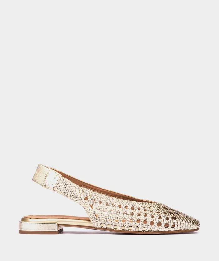Pedro Miralles Flat Shoes OLIMPIA Trenza Platino 8211 Woman