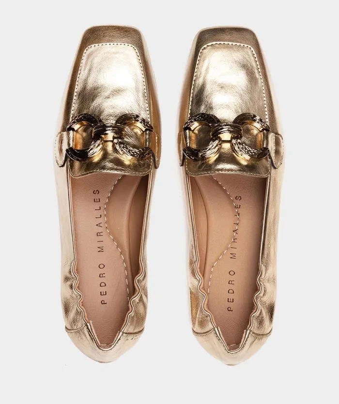 Pedro Miralles Flat Shoes SEVILLA Metaltech Platino 8211 Woman Pedro Miralles Flat Shoes SEVILLA Metaltech Platino 8211 Woman