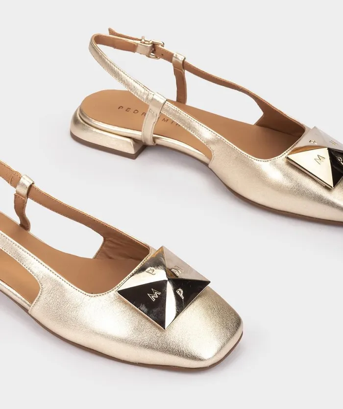 Pedro Miralles Flat Shoes VINCI Napa Metal Platino 8211 Woman Pedro Miralles Flat Shoes VINCI Napa Metal Platino 8211 Woman