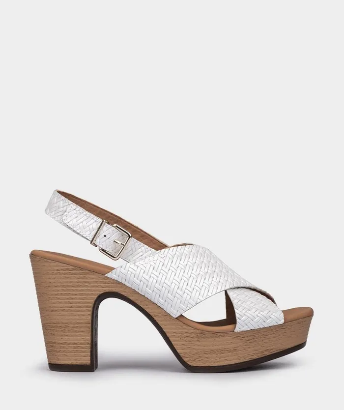 Pedro Miralles Heeled Sandals ACAPONETA Twist Blanco 8211 Woman