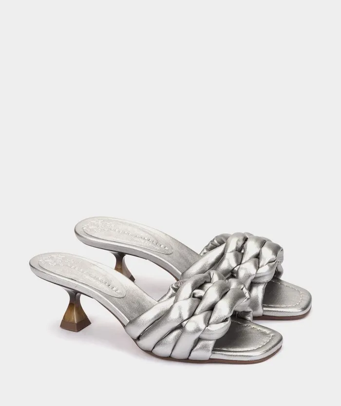 Pedro Miralles Heeled Sandals AGAETE Cloud Metal Acero 8211 Woman Pedro Miralles Heeled Sandals AGAETE Cloud Metal Acero 8211 Woman