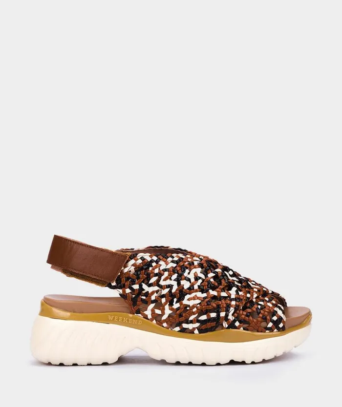 Pedro Miralles Heeled Sandals ALBIR Trenzado Multi Cueros 8211 Woman