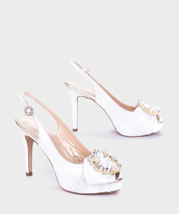 Pedro Miralles Heeled Sandals ALMANSA Nacarado Perla 8211 Woman Pedro Miralles Heeled Sandals ALMANSA Nacarado Perla 8211 Woman