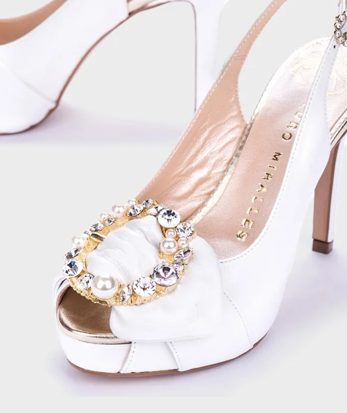 Pedro Miralles Heeled Sandals ALMANSA Nacarado Perla 8211 Woman Pedro Miralles Heeled Sandals ALMANSA Nacarado Perla 8211 Woman