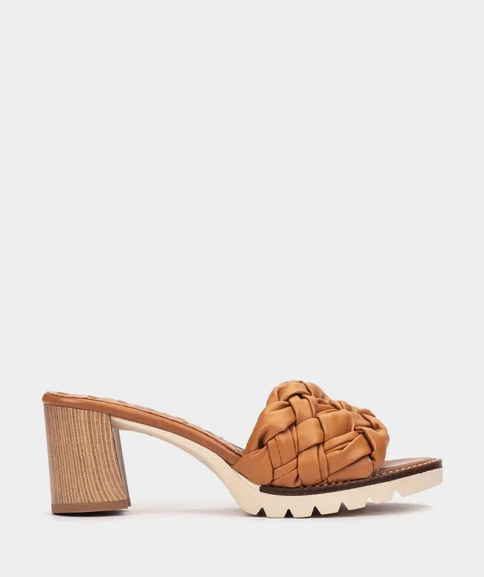 Pedro Miralles Heeled Sandals ALMONTE Trenza Cuero 8211 Woman
